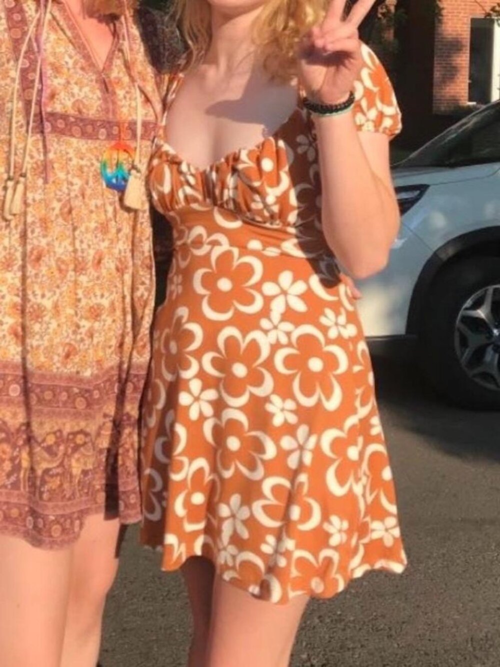 Women's Orange Mini Dress